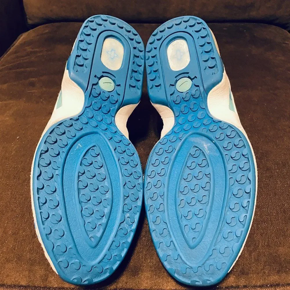 Vintage Nike Air Max Sphere Woven Women's White Blue 302260 Running Shoes